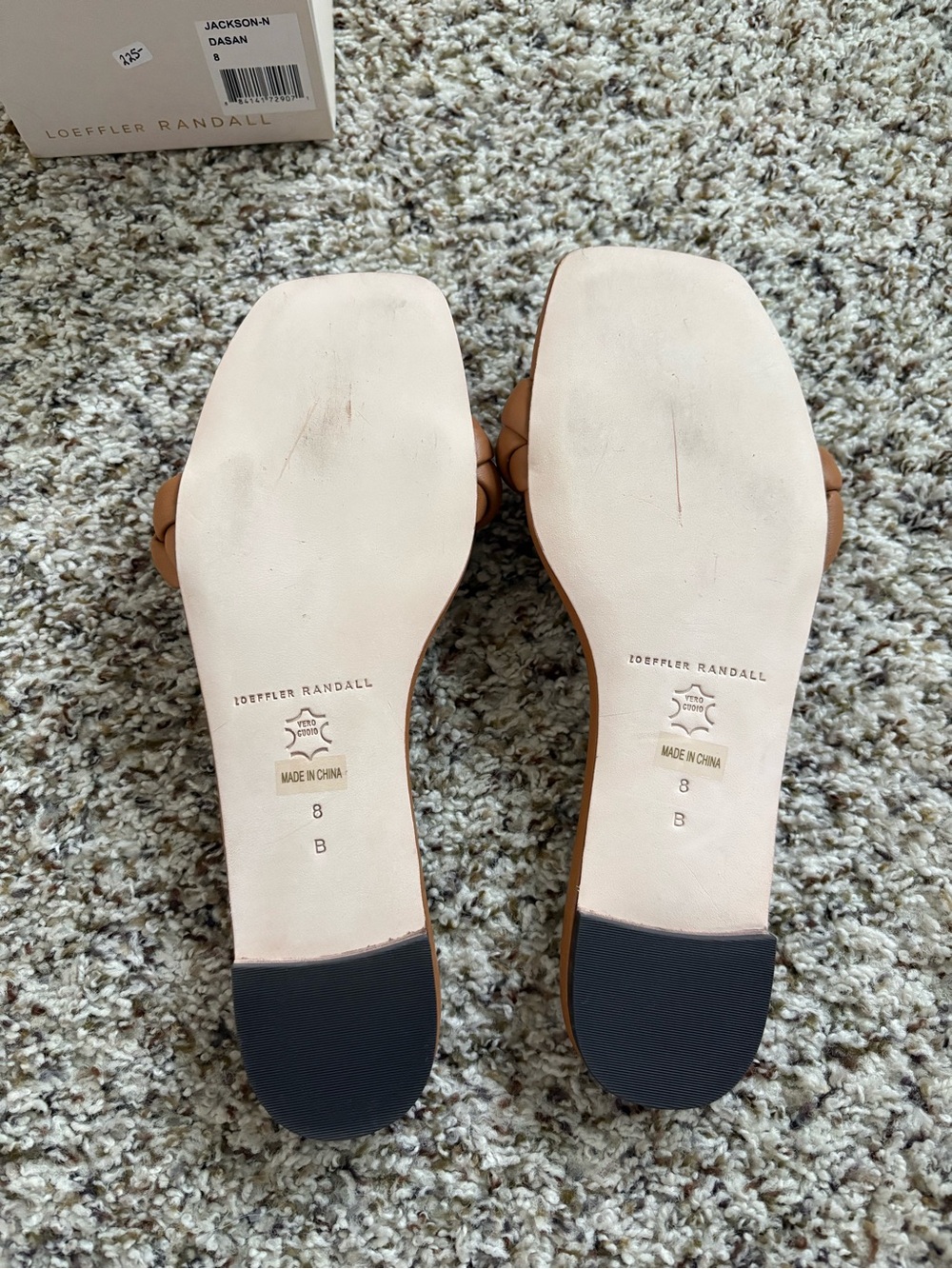 NEW Loeffler Randall Jackson Braided Leather Sandal Dark Sand Size 8 - Picture 7 of 9